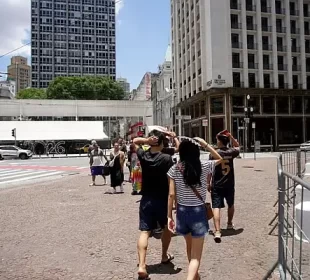 Centro de São Paulo, uma das cidades afetadas por onda de calor.