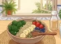 prato com alimentos
